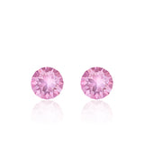 Pink small round earrings, Berry Sorbet Xirius, Swarovski crystals, made in montreal 1088-212