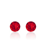 Red small round earrings, Cherry Pie Xirius, Swarovski crystals, made in montreal 1088-227