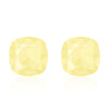 Yellow square earrings, Limoncello Cushion, Swarovski crystals, Made in montreal 4470-226