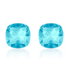 Light blue square earrings, Cielo Cushion, Swarovski crystals, Made in montreal 4470-202