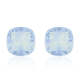 Light blue square earrings, Iceberg Cushion, Swarovski crystals, Made in montreal 4470-285