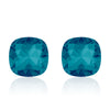 Blue square earrings, Splash Cushion, Swarovski crystals, Made in montreal 4470-379