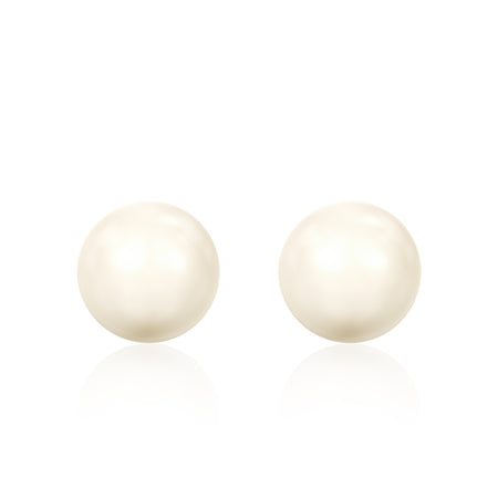 Heart Wood Pearl Earrings