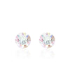 Multicolour small round earrings, Licorne Xirius, Swarovski crystals, made in montreal 1088-001AB