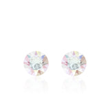 Multicolour small round earrings, Licorne Xirius, Swarovski crystals, made in montreal 1088-001AB