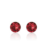 Dark red small round earrings, Wine Ruby Xirius, Swarovski crystals, made in montreal 1088-208