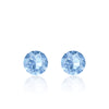 Blue small round earrings, Iris Xirius, Swarovski crystals, made in montreal 1088-211