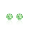 Light green small round earrings, Melon Miel Xirius, Swarovski crystals, made in montreal 1088-238