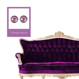 Boucles d’oreilles rond violet, Vintage Mauve Rivoli, cristaux de Swarovski, fabriquées à montréal 1122-001ANTP