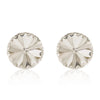 Beige round earrings, Stardust Rivoli, Swarovski crystals, made in montreal 1122-001SSHA