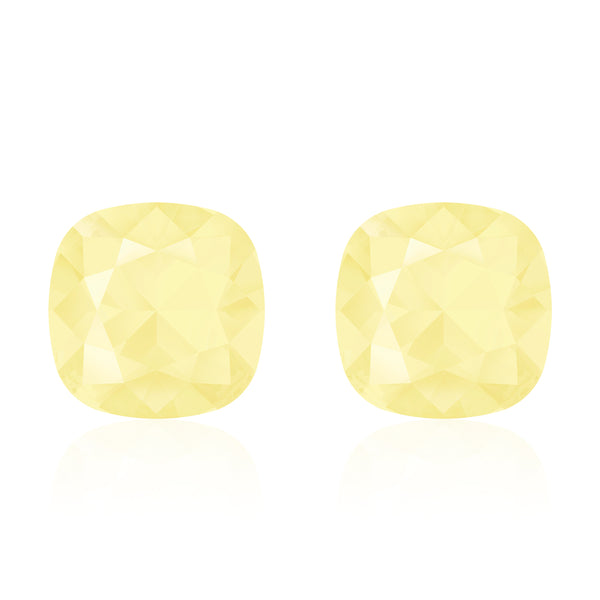 Yellow square earrings, Limoncello Cushion, Swarovski crystals, Made in montreal 4470-226