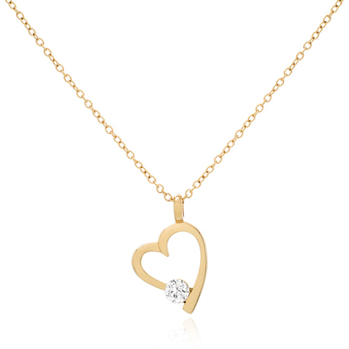 Coeur Brillant Necklace - Gold