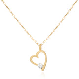 Coeur Brillant Necklace - Gold