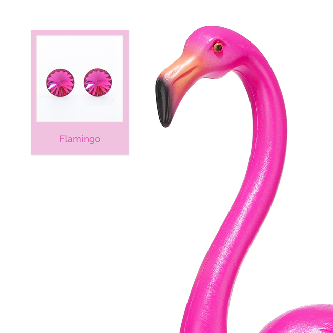 Boucles d'oreilles hypoallergènes Rivoli Rose Flamingo