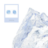 Boucles d’oreilles  carré bleu clair, Iceberg Coussin, Cristaux de Swarovski, fabriquées à montréal  4470-285