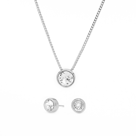 Coeur Brillant Necklace - Silver