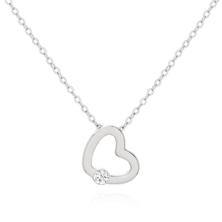Coeur Brillant Necklace - Silver